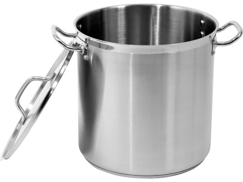 GARNEK WYSOKI Z POKRYWKĄ ZE STALI NIERDZEWNEJ 32X32CM 25,7L