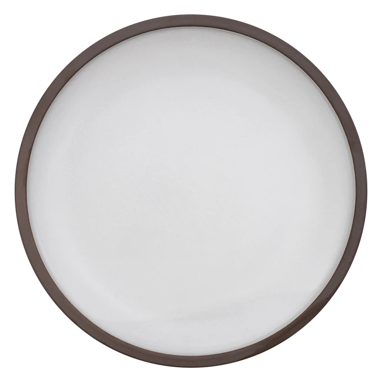 Talerz płaski, 29 cm, brązowo-biały, Choco