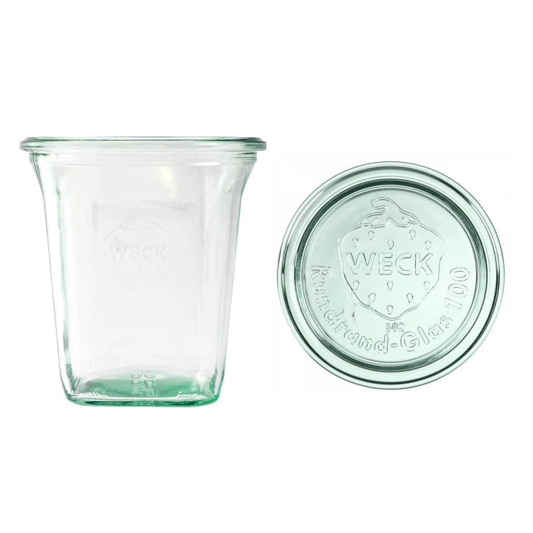 Słoik 450/545 ml, z pokrywką, Quadro, 6 szt.