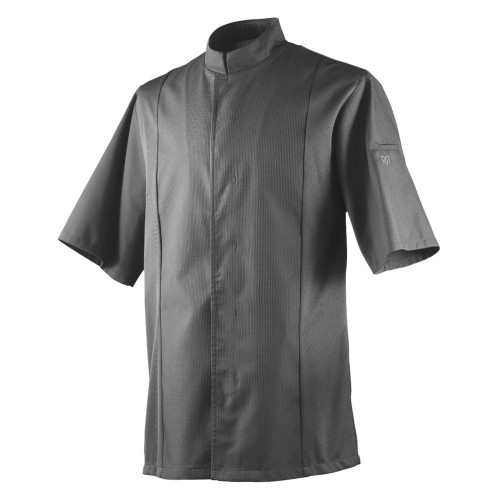 Bluza kucharska, kr. ręk., szara, XXL, Siaka