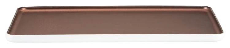ETER talerz prostokątny 34x24 cm, postarzana miedź
