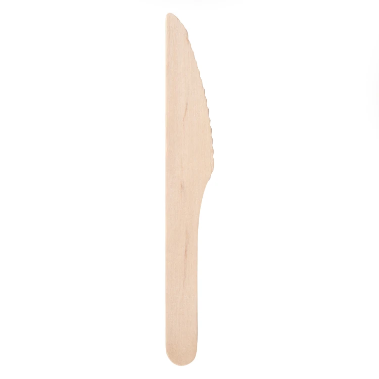 Nóż drewniany, 16,5 cm, jednorazowy, 100 szt.