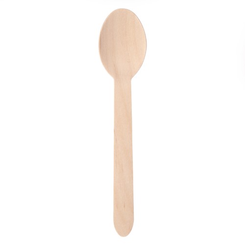 Łyżka jednorazowa, 16 cm, drewniana, 100 szt.