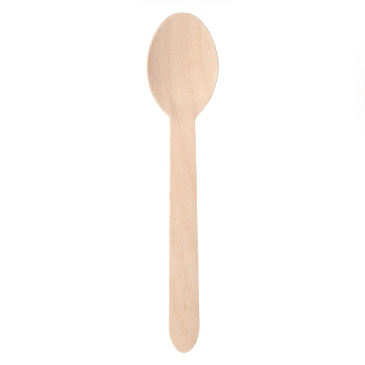 Łyżka jednorazowa, 16 cm, drewniana, 100 szt.