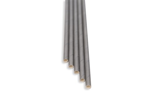 Słomki szare 8x250 (op. 100 szt)