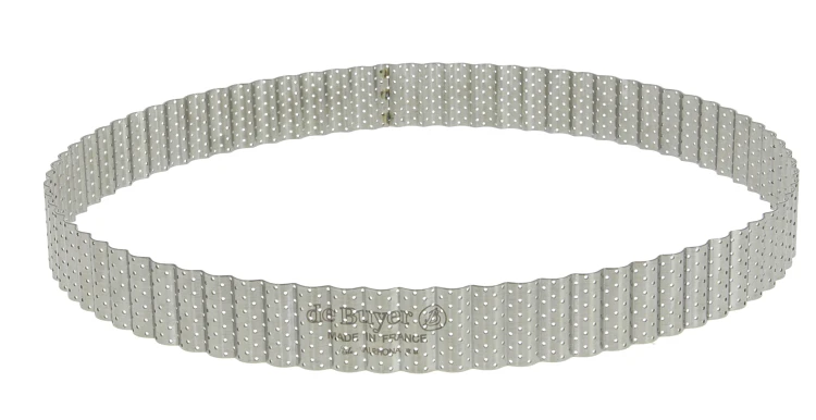 Rant cukierniczy, perforowany, falowany, 28 cm