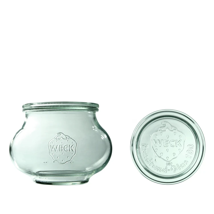 Słoik 1062 ml, z pokrywką, Deco, 4 szt.