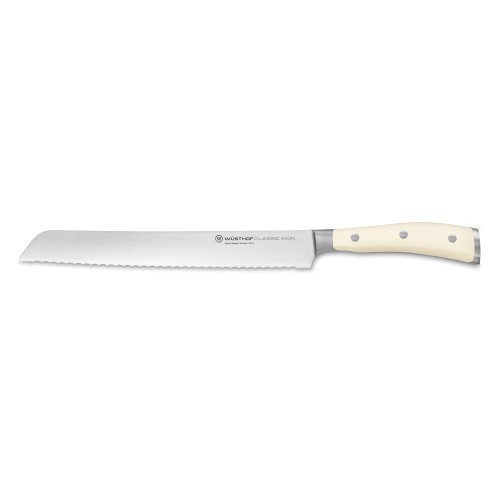 Nóż do pieczywa, 23 cm, czrwo., Classic Ikon Creme