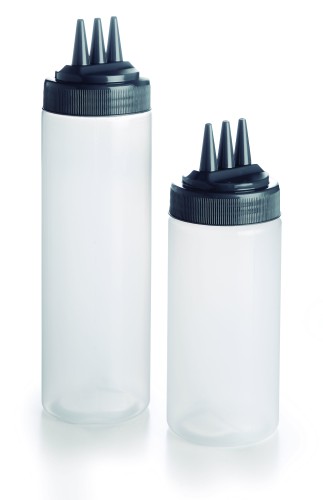 Butelka do sosów z 3 nalewakami, 470 ml