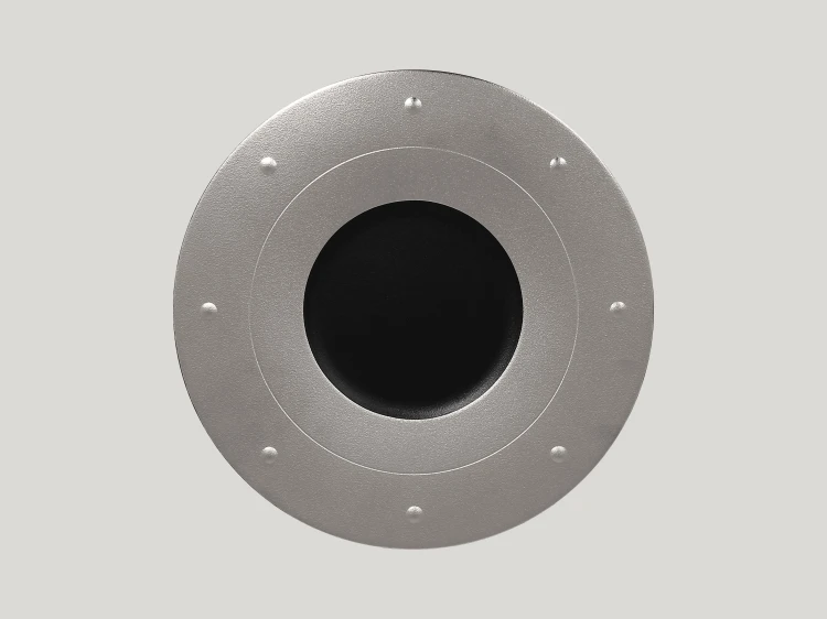 Metalfussion talerz płaski zdobiony srebrny 31 cm