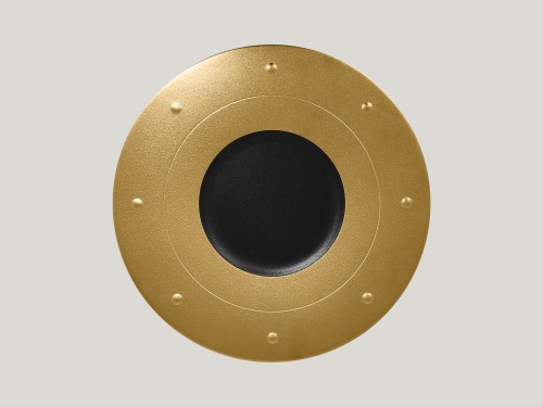 Metalfussion talerz płaski zdobiony złoty 31 cm