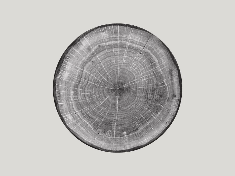 Talerz płaski, 24 cm, szary, Woodart