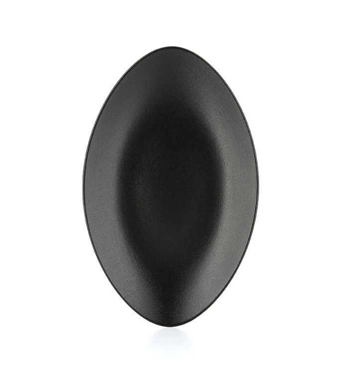 Talerz owalny, 35x22,3 cm, czarny, Equinoxe