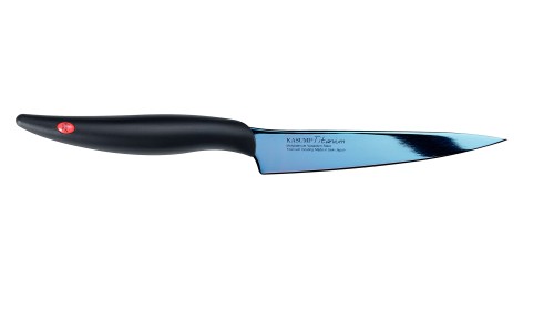 Nóż szefa kuchni, 12 cm, kuty, niebieski, Titanium