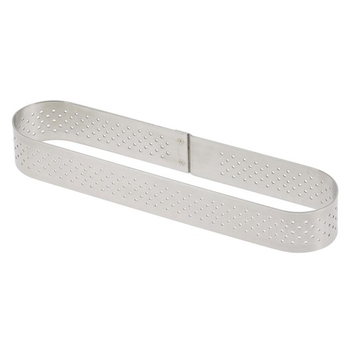 Rant cukierniczy, owal, perforowany, 14,5x3,5x2 cm