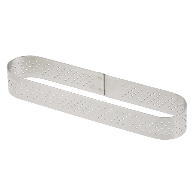 Rant cukierniczy, owal, perforowany, 14,5x3,5x2 cm