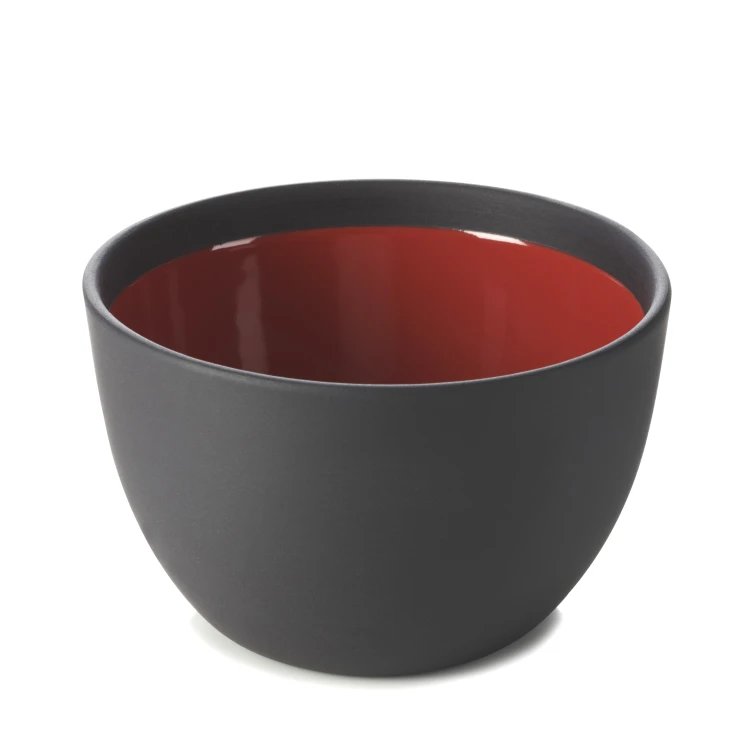 Miseczka, 300 ml, czarno-czerwona, Solid