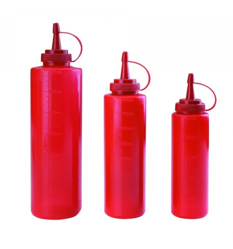 Dyspenser do sosów, 400 ml, czerwony