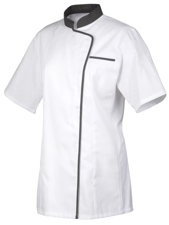 Bluza kr. ręk., biała, szara lam., XS, Expression