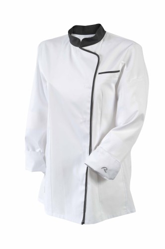 Bluza dł. ręk., biała, szara lam., XL, Expression