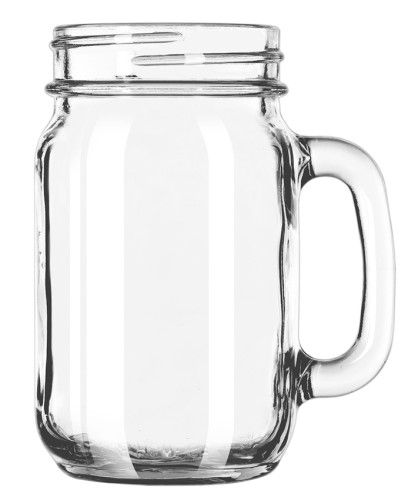Słoik do picia z uchem, 490 ml, Drinking Jar