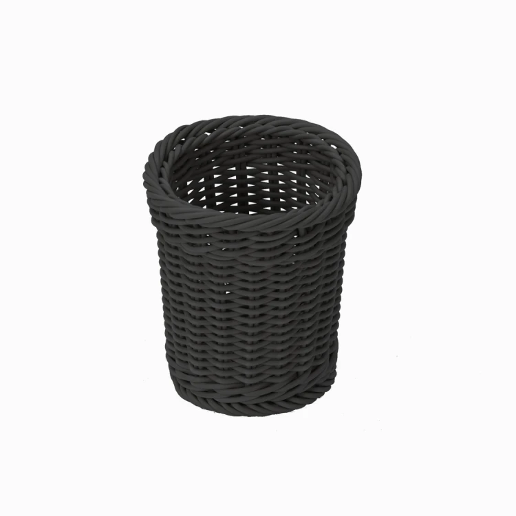 Koszyk na sztućce, 12 cm, czarny