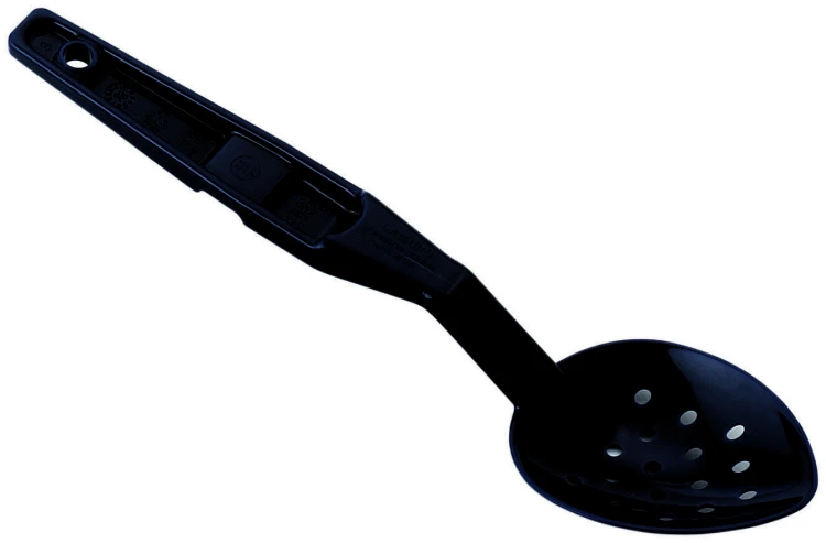 Łyżka z poliwęlganu perforowana 280mm czarna