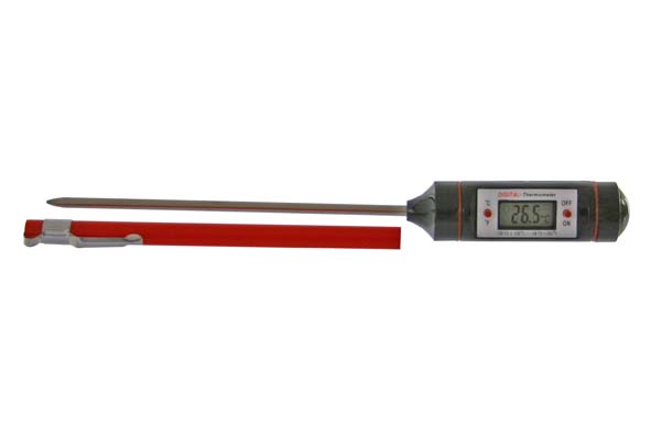 Termometr elektron., etui, 20,5 cm, -50°C do 200°C