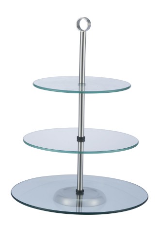 Patera 3 stopniowa, 25 cm, szklana