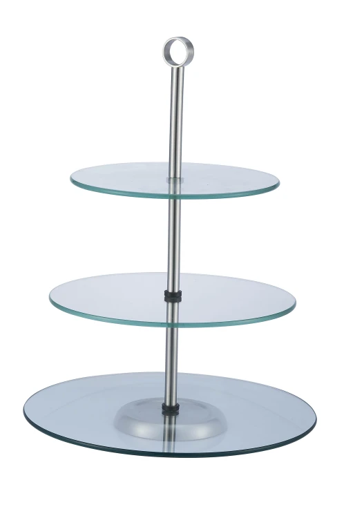 Patera 3 stopniowa, 25 cm, szklana