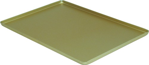 Blacha cukiernicza, 60x40 cm, 4 ranty, alu., złota
