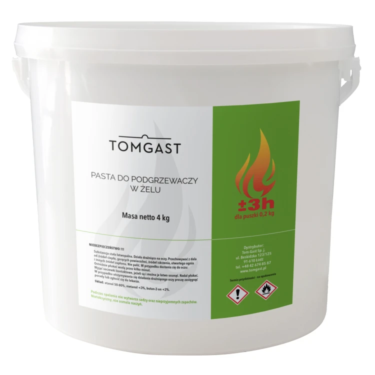 Pasta do podgrzewaczy, wiaderko 4 kg, bezwonna