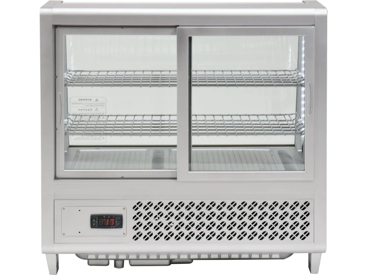 WITRYNA CHŁODNICZA 100L 68X45X67 SREBRNA