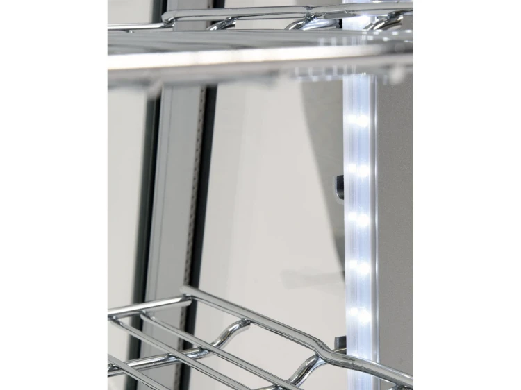 WITRYNA CHŁODNICZA 100L 68X45X67 SREBRNA