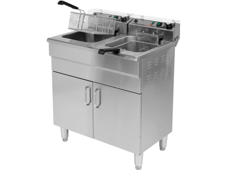 FRYTOWNICA ELEKTRYCZNA PODWÓJNA WOLNOSTOJĄCA Z SZAFKĄ 2X11,5L