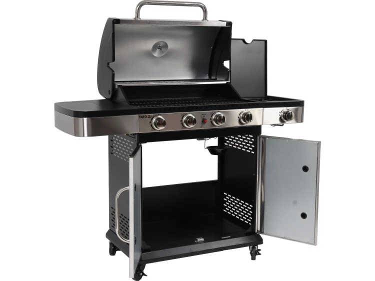 GRILL GAZOWY 4+1 STAL NIERDZEWNA 14,2KW