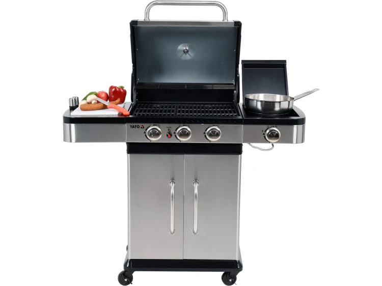 GRILL GAZOWY 3+1 STAL NIERDZEWNA 11,2KW