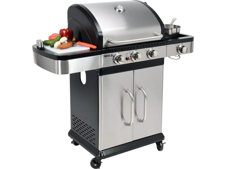 GRILL GAZOWY 3+1 STAL NIERDZEWNA 11,2KW