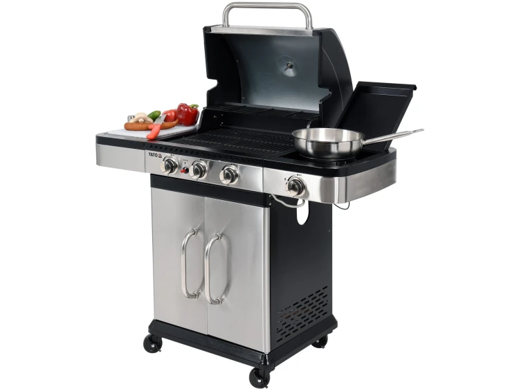 GRILL GAZOWY 3+1 STAL NIERDZEWNA 11,2KW