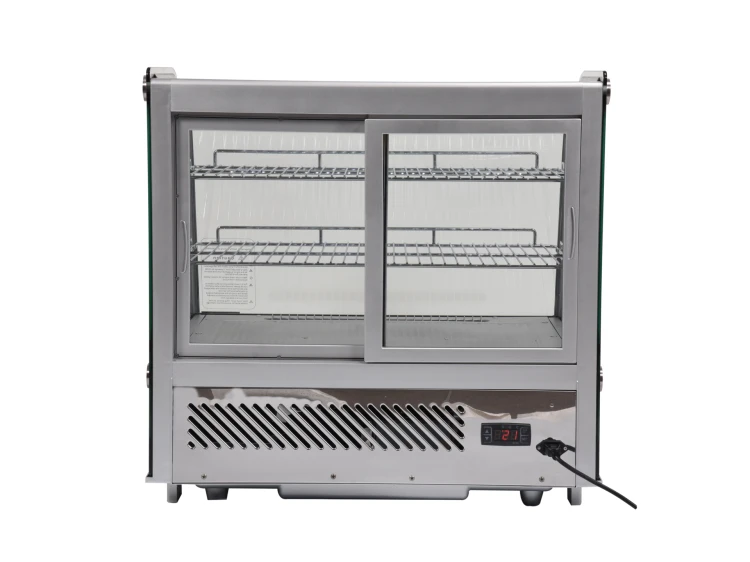 WITRYNA CHŁODNICZA 120L 70,2X56,8X68,6 SREBRNA