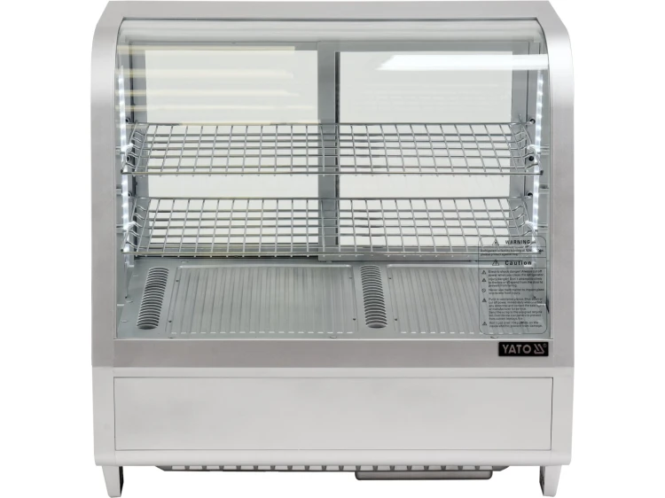 WITRYNA CHŁODNICZA 100L 68X45X67 SREBRNA