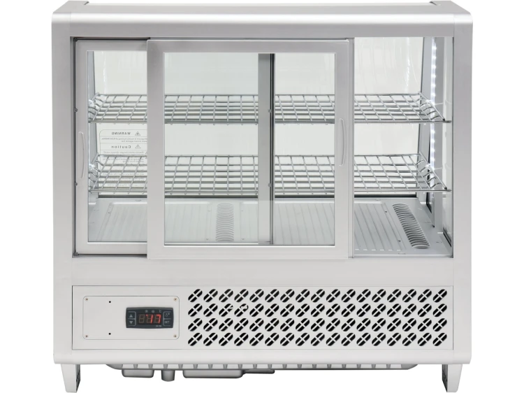 WITRYNA CHŁODNICZA 100L 68X45X67 SREBRNA