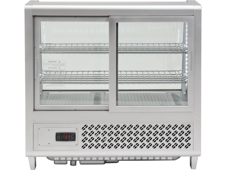 WITRYNA CHŁODNICZA 100L 68X45X67 SREBRNA