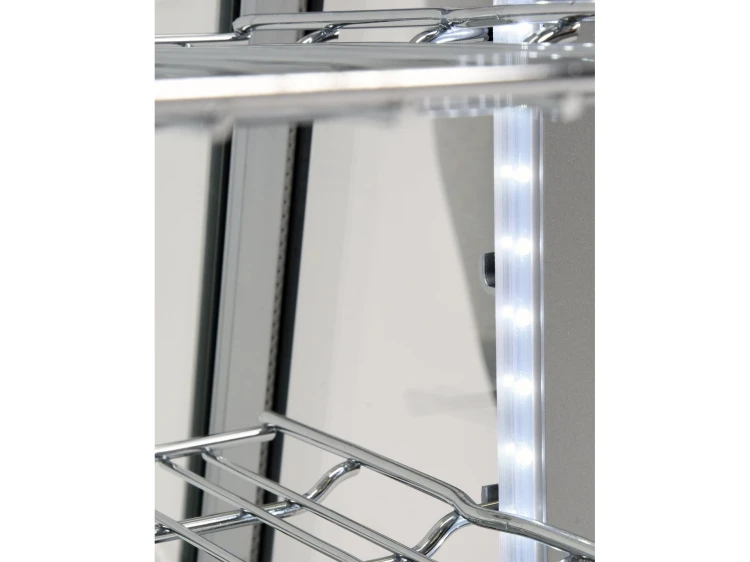 WITRYNA CHŁODNICZA 100L 68X45X67 SREBRNA