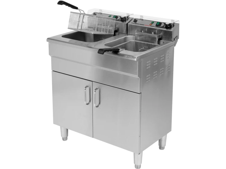 FRYTOWNICA ELEKTRYCZNA PODWÓJNA WOLNOSTOJĄCA Z SZAFKĄ 2X11,5L
