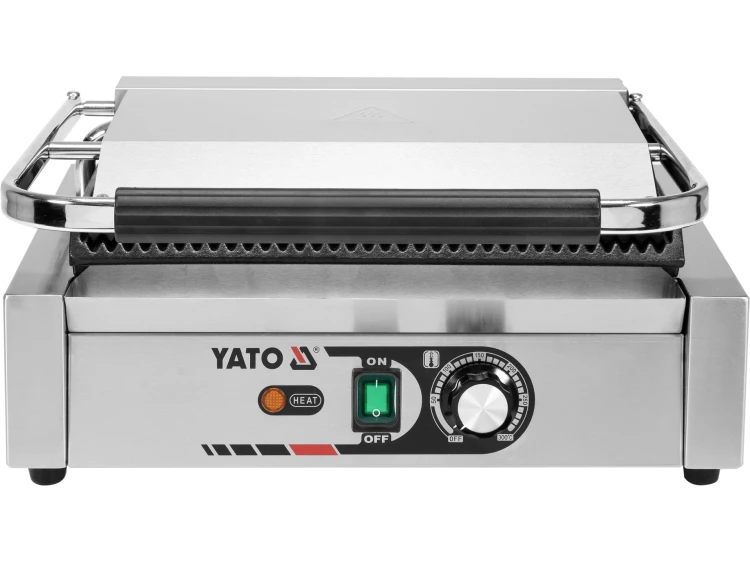 ELEKTRYCZNY GRILL KONTAKTOWY PANINI W PEŁNI RYFLOWANY 44CM 2,2KW