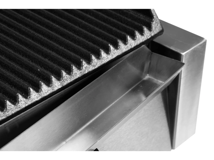 ELEKTRYCZNY GRILL KONTAKTOWY PANINI W PEŁNI RYFLOWANY 44CM 2,2KW