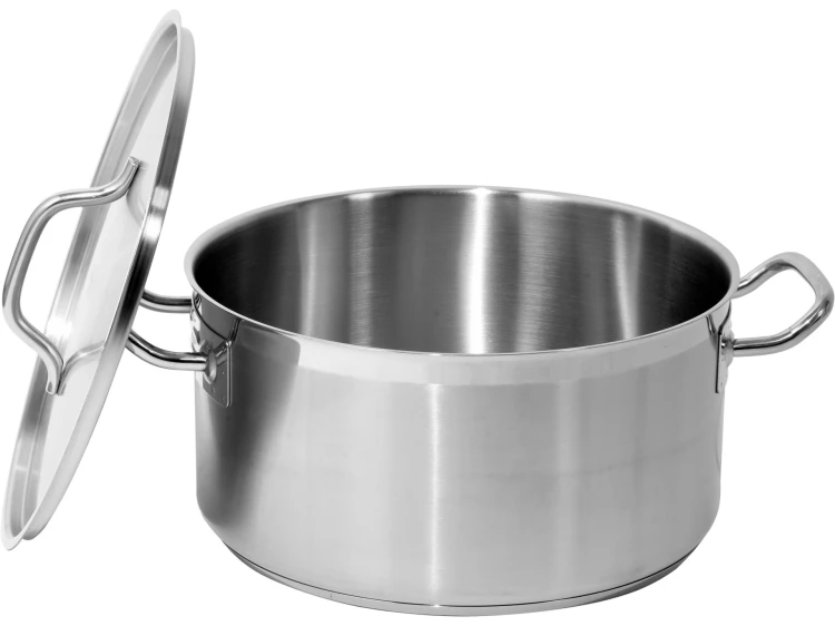 GARNEK NISKI Z POKRYWKĄ ZE STALI NIERDZEWNEJ 32X16CM 12,9L