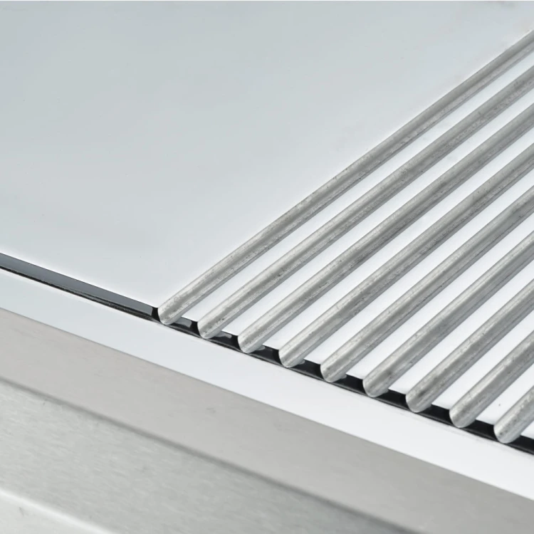 Płyta grillowa elektryczna, chromowana, gładko-ryflowana, P 8.1 kW, U 400 V - zdjęcie 5