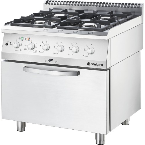 Kuchnia gazowa z piekarnikiem elektrycznym, 800x700, 14.0+6.5 kW, G30/37 mbar